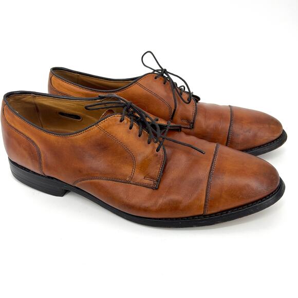 Allen Edmonds Margate Walnut Brown Leather Oxford Dress Shoes 10.5 D Made in USA - Picture 3 of 8